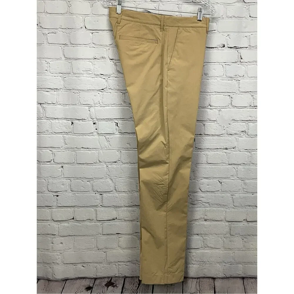 J. Crew Flex Pants Men's Size 32x32 Khaki Slim Fit Athleisure Sporty Vacation